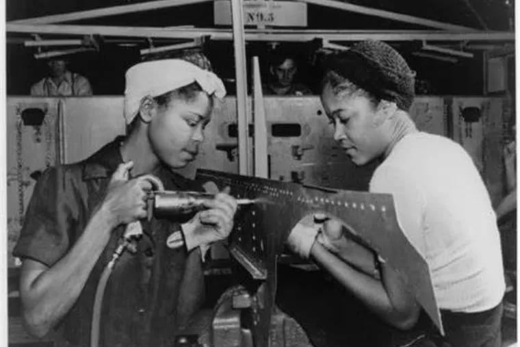 Black women, sometimes known as "Black Rosies," worked in the defense industries during World War II.