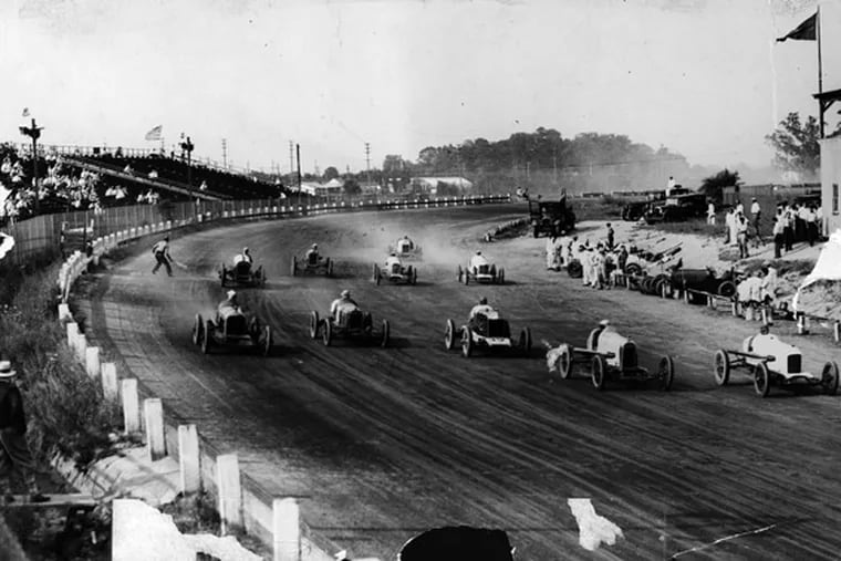 A view of the start of a 25-mile race at Langhorne Speedway in 1929, three years after the track's opening.