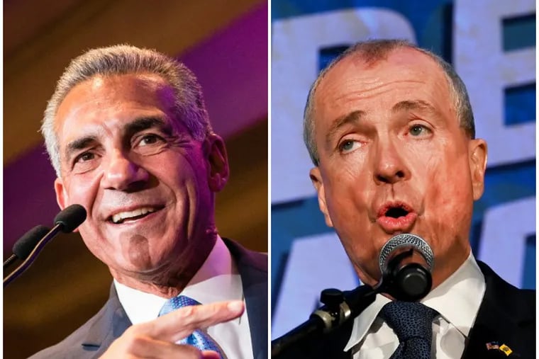 Incumbent Democrat Phil Murphy, right, says his Republican challenger Jack Ciattarelli should concede in the race for New Jersey governor.