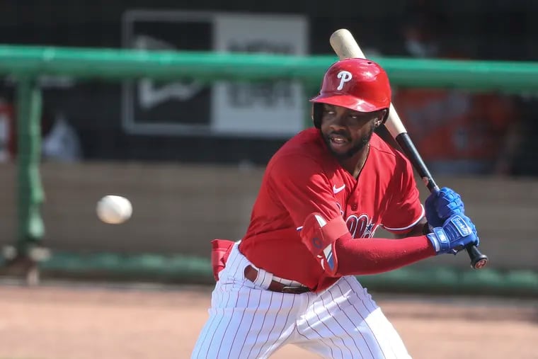 The Phillies' Roman Quinn, battling for the starting center-field position, went 0-for-3 on Friday against the Orioles in Clearwater.