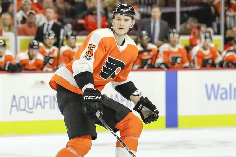 Between his recovery from an ACL tear, contract status and the Flyers' slim chance at a playoff spot, defenseman Samuel Morin has had a difficult time finding his way back to the ice.