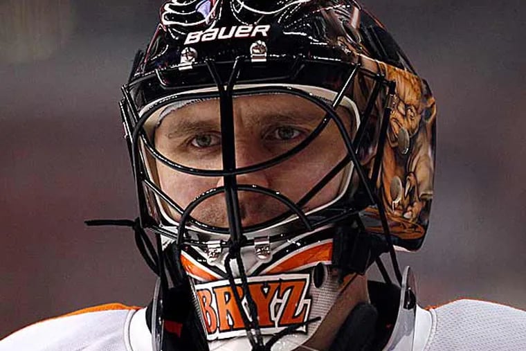 Was something lost in translation, or is Flyers goalie Ilya Bryzgalov feeling lost in the woods again? (Yong Kim/Staff file photo)