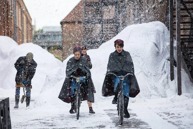 Leonie Elliott as Nurse Lucille Anderson, Jennifer Kirby as Valerie Dyer in  “Call the Midwife,” which returns to PBS for a seventh season on Sunday