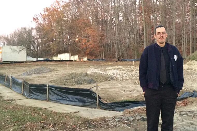 Luis Lopez, who's lived at the Mt Holly Gardens for 17 years, is eagerly awaiting construction of new townhouses that will replace his bulldozed neighborhood (Jan Hefler/Staff)