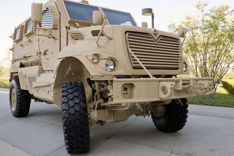Moorestown police are debating trying to acquire a Navistar MaxxPro Dash, which can withstand
roadside bombs and rifle rounds. (Courtesy of Moorestown Police Department)