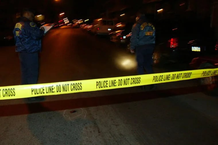 File photo of police crime-scene after a shooting.