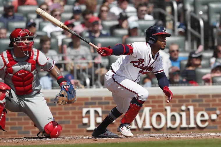 Second baseman Ozzie Albies and the Atlanta Braves eliminated the Phillies from the playoff race Saturday.