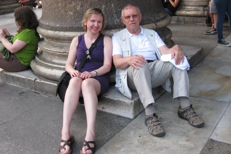 Anna Maciejewska, who has been missing since last year and is presumed dead, and her father, Zygmunt, on a family trip to Rome, Italy in 2011.