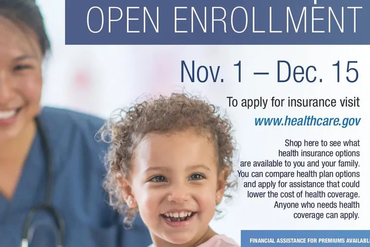 CoverNJ, a coalition formed to help New Jersey residents enroll in Affordable Care Act plans for 2018, circulated this promotional poster.