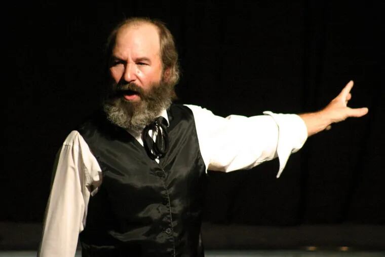 Philly actor Bob Weick stars in Howard Zinn’s one-man show “Marx in Soho,” premiering Tuesday as part of the 2017 Philadelphia Fringe Festival.