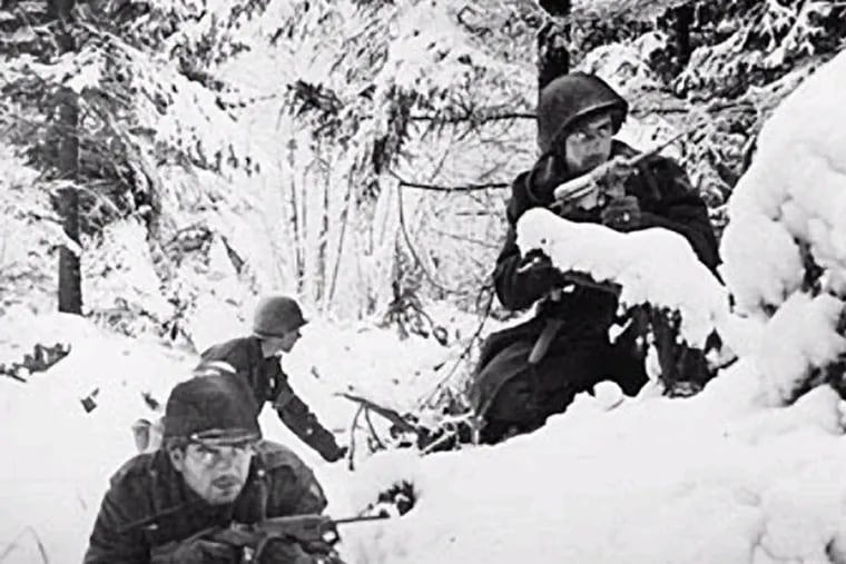 U.S. troops during the Battle of the Bulge in December 1944.