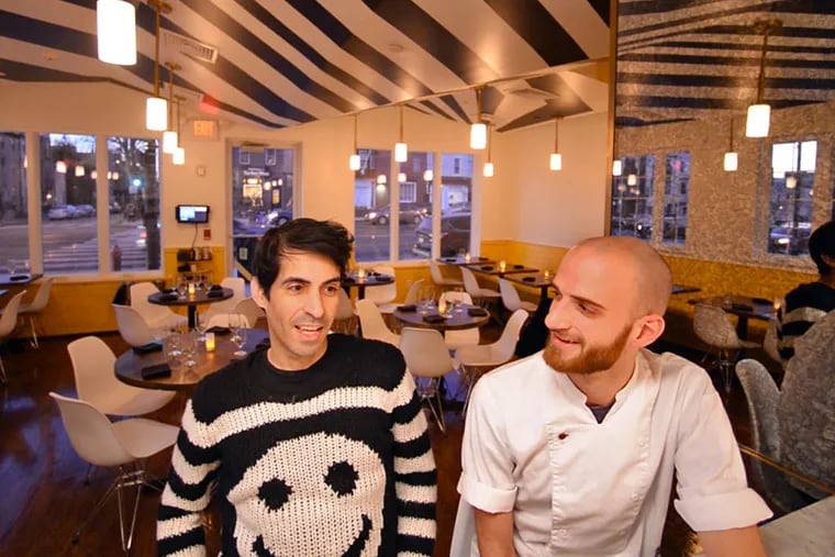 Co-owners Brian Oliveira (right, the chef) and Cristian Mora at Girard Brasserie.