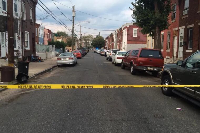 3 victims are in stable condition after being shot during a drive-by on the 2800 block of Boudinot Street.