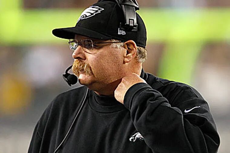 Andy Reid and the 3-6 Eagles are not mathematically eliminated from the postseason. (Yong Kim/Staff Photographer)