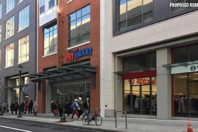 What the new PetSmart store on 1122 Chestnut Street in Center City will look like.