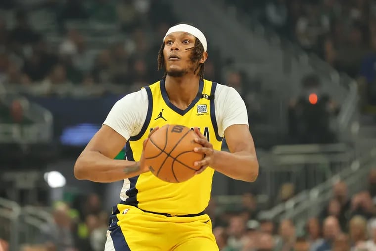 Myles Turner led the Pacers in scoring against the Bucks and will be tasked with playing a key part in neutralizing the Knicks at rebounding this series. (Photo by Stacy Revere/Getty Images)