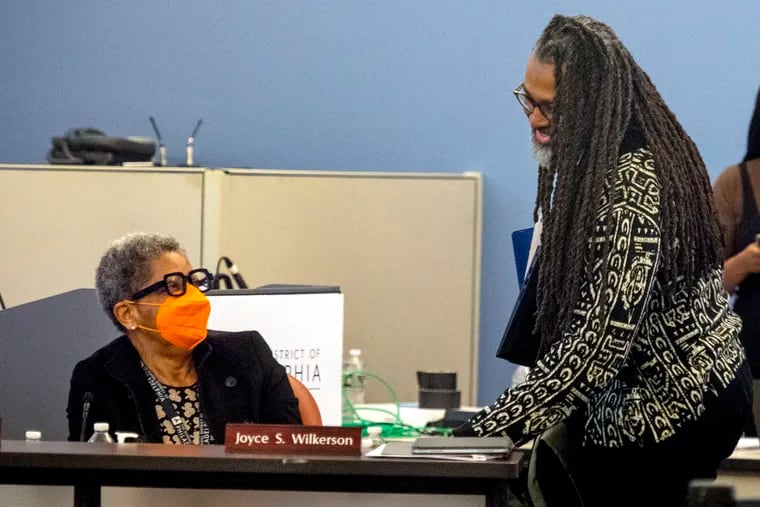 Joyce Wilkerson and Reginald Streater are shown in this 2022 photo. Mayor Cherelle L. Parker has chosen both for her school board; City Council has recommended only Streater for confirmation, and has so far refused to deal with Wilkerson's nomination