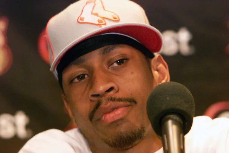 Allen Iverson during a news conference in May 2002.