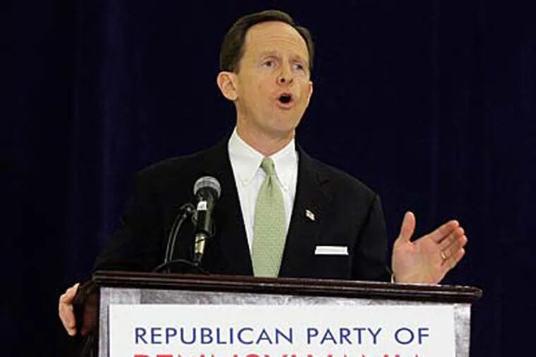 Pat Toomey &quot;gets the fact that he needs to work with a lot of folks, that there doesn't need to be unanimity on all issues in the party,&quot; said a moderate who will host an event for him. (CAROLYN KASTER / Associated Press)
