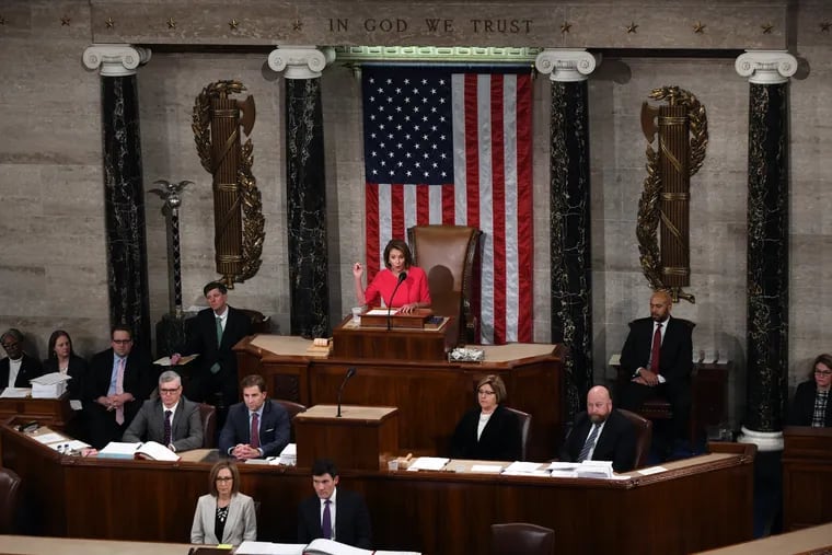 Speaker of the House Nancy Pelosi speaks at the opening of the 116th Congress of the U.S. House of Representatives on Jan. 3, 2019.