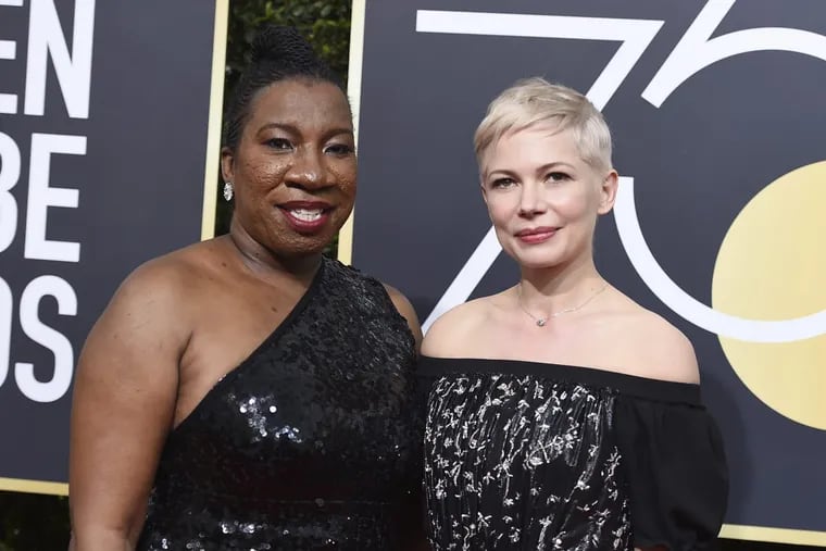Tarana Burke, founder of the #MeToo movement, and Michelle Williams, a supporter of Time’s Up, attended the 75th annual Golden Globe Awards on Sunday. Workplace harassment and abuse took center stage at the awards show.