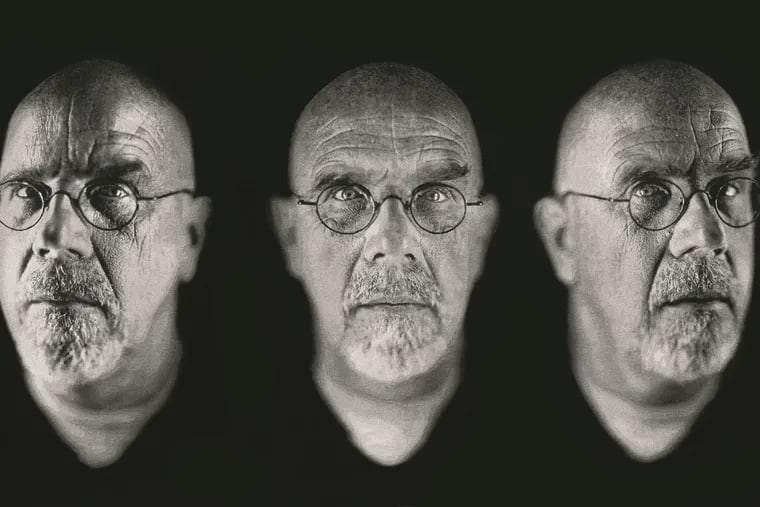 Detail from “Self Portrait / Five Part,” one of some 90 images on exhibit at the Pennsylvania Academy of the Fine Arts show “Chuck Close Photographs.”