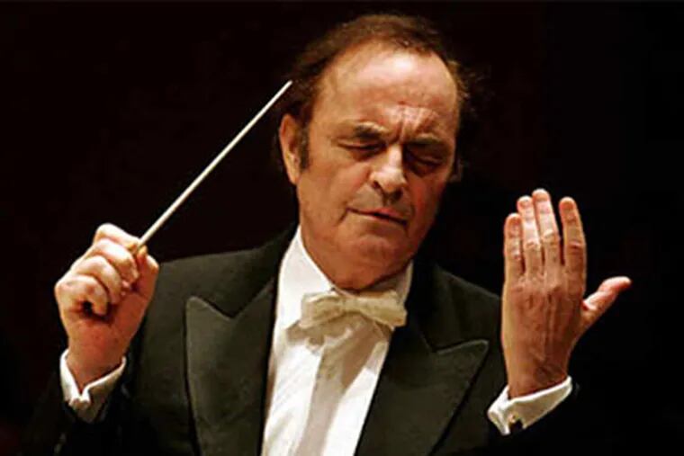 The Philadelphia Orchestra's Swiss-born chief conductor Charles Dutoit.