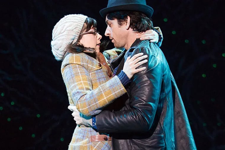 On Broadway, Andy Karl has the Stallone role and Margo Seibert stands in for Talia Shire as love interest Adrian.