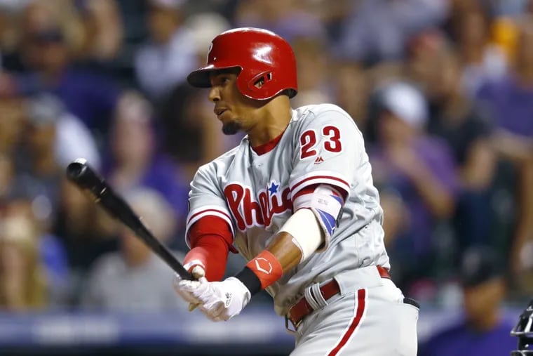 Phillies outfielder Aaron  Altherr cut down on his strikeouts before his hamstring injuries and displayed an improved power stroke.
