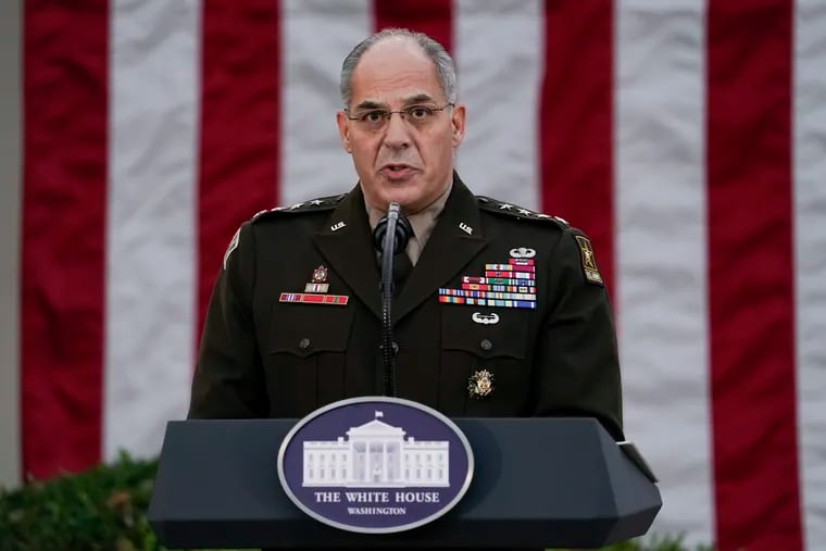 Army Gen. Gustave Perna, who is leading Operation Warp Speed, apologized for “miscommunication” with states over the number of doses to be delivered in the early stages of distribution. But the problems aren't really his fault. (AP Photo/Evan Vucci, File)
