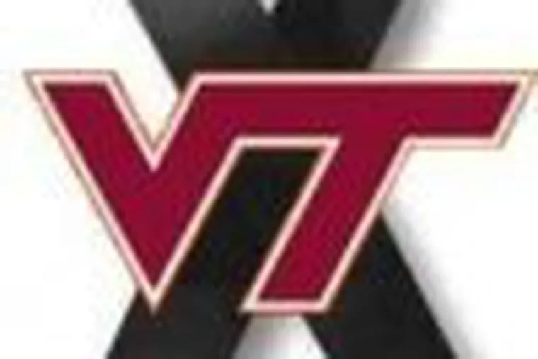 A logo used as part of many online tributes to those who died in the Virginia Tech shootings.