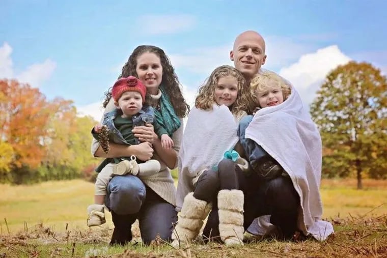 Mark Short with his wife, Megan, and their children, Liana, Mark and Willow.