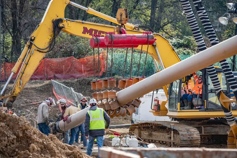 Construction of the Mariner East pipeline, seen here in 2019, is continuing in Delaware and Chester Counties by Energy Transfer Partners, to the consternation of many residents of the area.