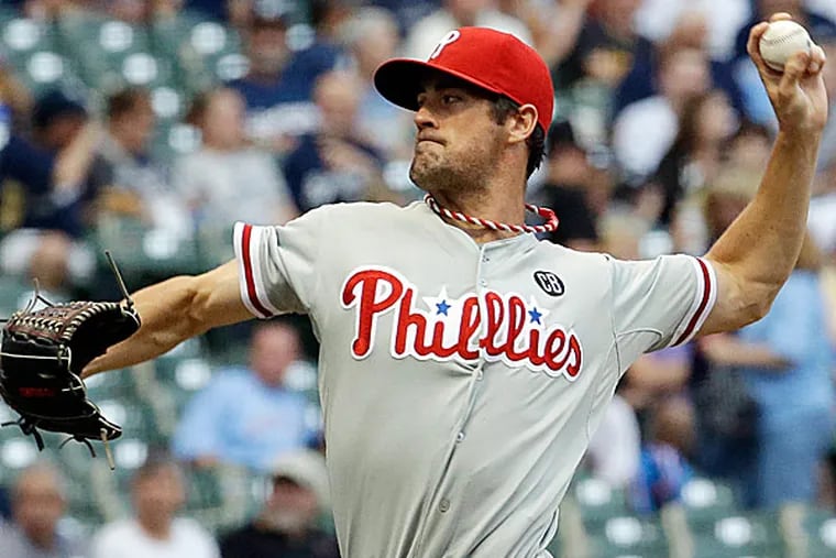 Phillies starting pitcher Cole Hamels.