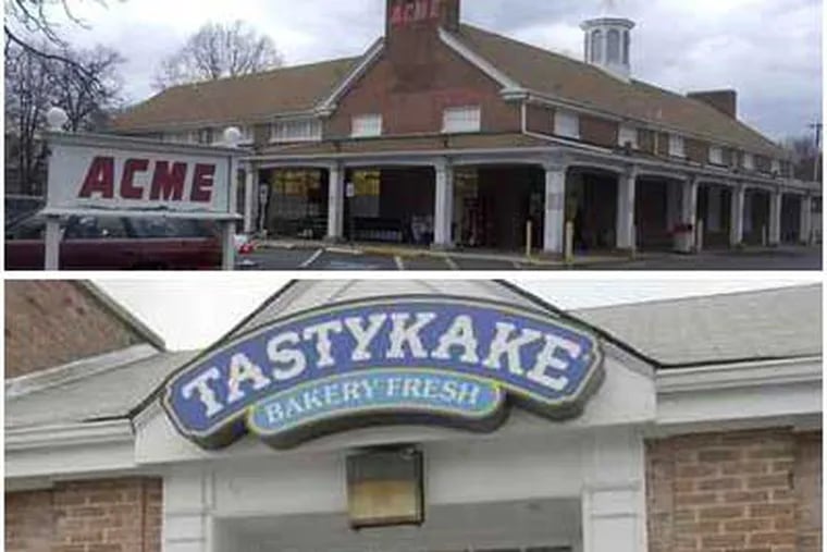 Two Philadelphia-area institutions, Acme Supermarkets and Tasty Baking Co., are beset by financial problems. Acme plans to shutter five local stores and Tasty Baking may put itself up for sale.