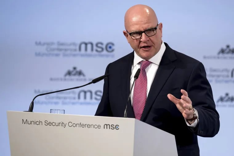 H.R. McMaster, U.S. national security adviser, at a conference in Munich, Germany, Saturday, Feb. 17, 2018.