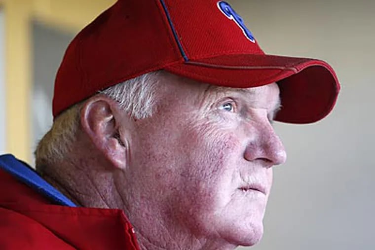 Charlie Manuel and the Phillies will miss the playoffs for the first time since 2006. (Yong Kim/Staff file photo)