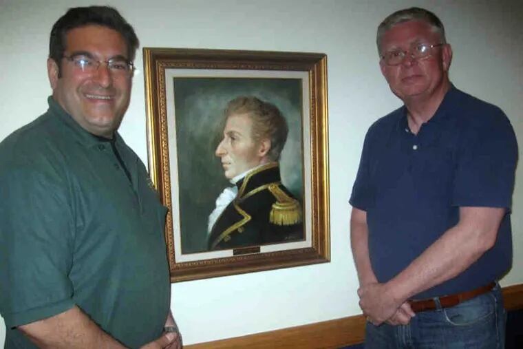 Somers Point Mayor Jack Glasser (right) and Greg Sykora, a member of the Bring Richard Somers Home Committee.