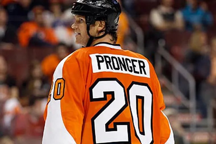 Flyers captain Chris Pronger will miss the rest of the regular season and the playoffs. (Yong Kim/Staff file photo)
