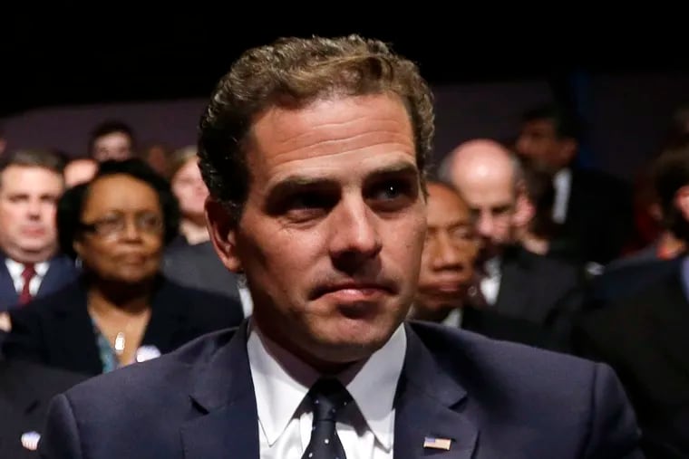 In this Oct. 11, 2012, file photo, Hunter Biden waits for the start of the his father's, Vice President Joe Biden's, debate at Centre College in Danville, Ky.