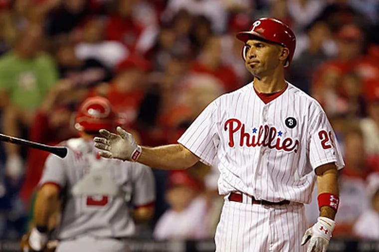 Raul Ibanez and the Phillies will play their last home game of the regular season tonight. (Yong Kim/Staff Photographer)