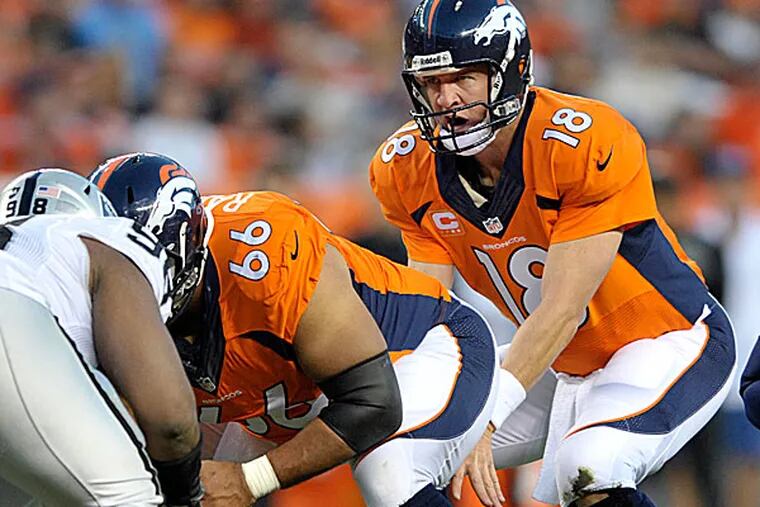 Broncos quarterback Peyton Manning. (Jack Dempsey/AP)