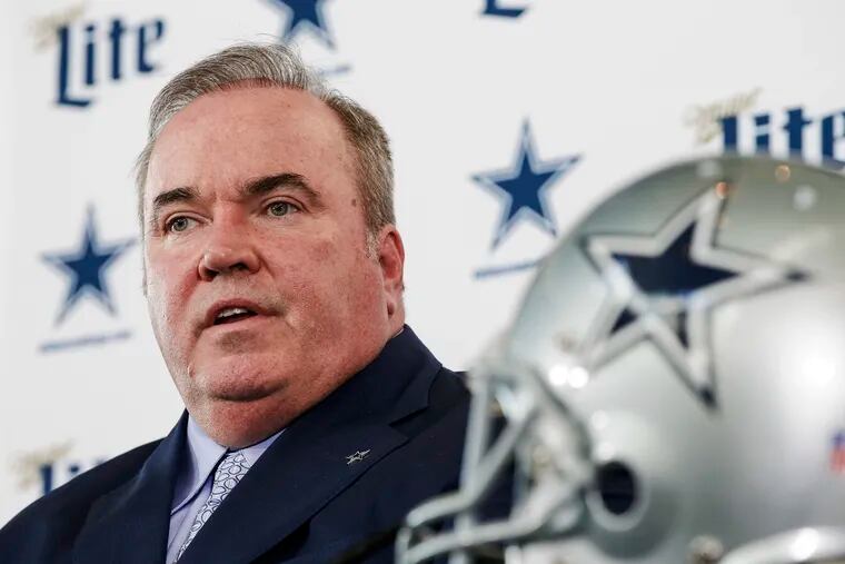 New Cowboys head coach Mike McCarthy was introduced during a press conference at the team headquarters Wednesday.