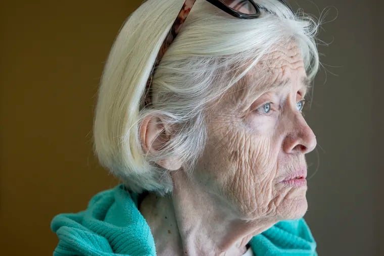 Margaret Guthrie, 85, photographed in her low-income senior housing.