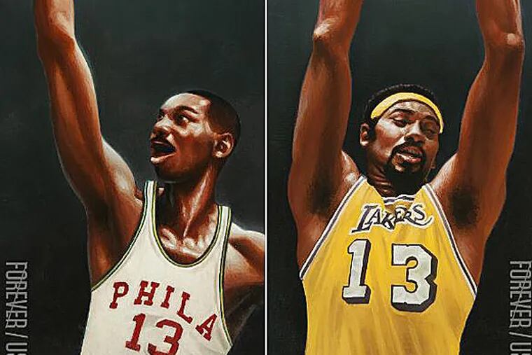 Two new stamps will be issed in honor of basketball great Wilt Chamberlain.