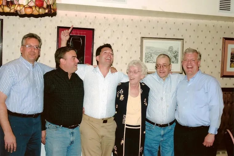 Mr. Johnson (second from right) enjoyed his family (from left) of brothers Donald, Brian and Jay; mother Ann Johnson; and brother Douglas.