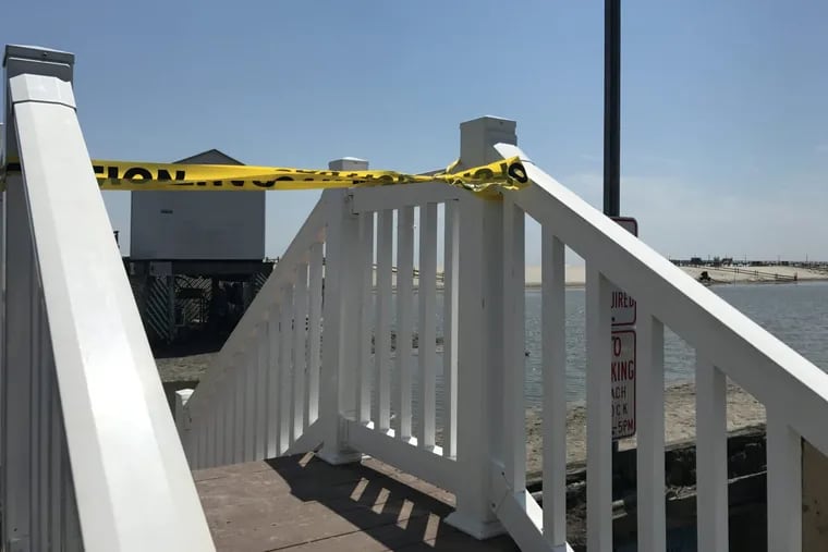 Some beaches in Margate were closed due to safety concerns from pools of standing water that have collected in front of new dunes.