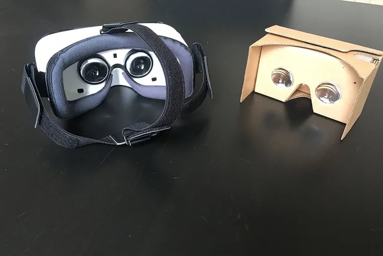 Samsung Gear VR (left) and Google Cardboard cost $99.99 and $10-plus, respectively. While GC is versatile, Samsung's VR may be the biggest hit.