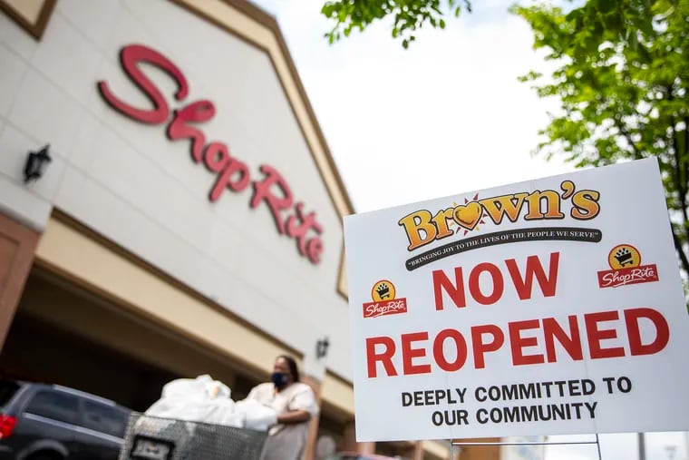 Shop Rite along Fox Street reopened on Friday, June 5, 2020. Its looting earlier in the week following George Floyd protests left a void in the Philadelphia neighborhood where residents had gone years without a full-service supermarket.