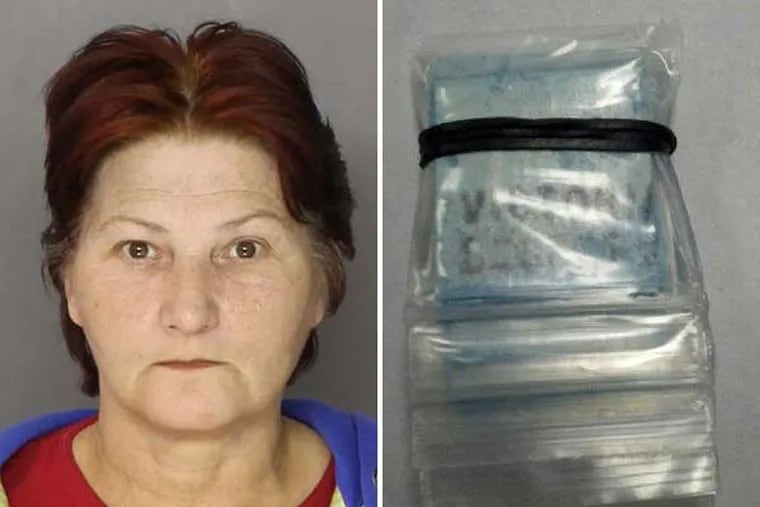 Pauline Bilinski-Munion was arrested after her 7-year-old grandson allegedly found heroin in her Chester County home and brought it to school.